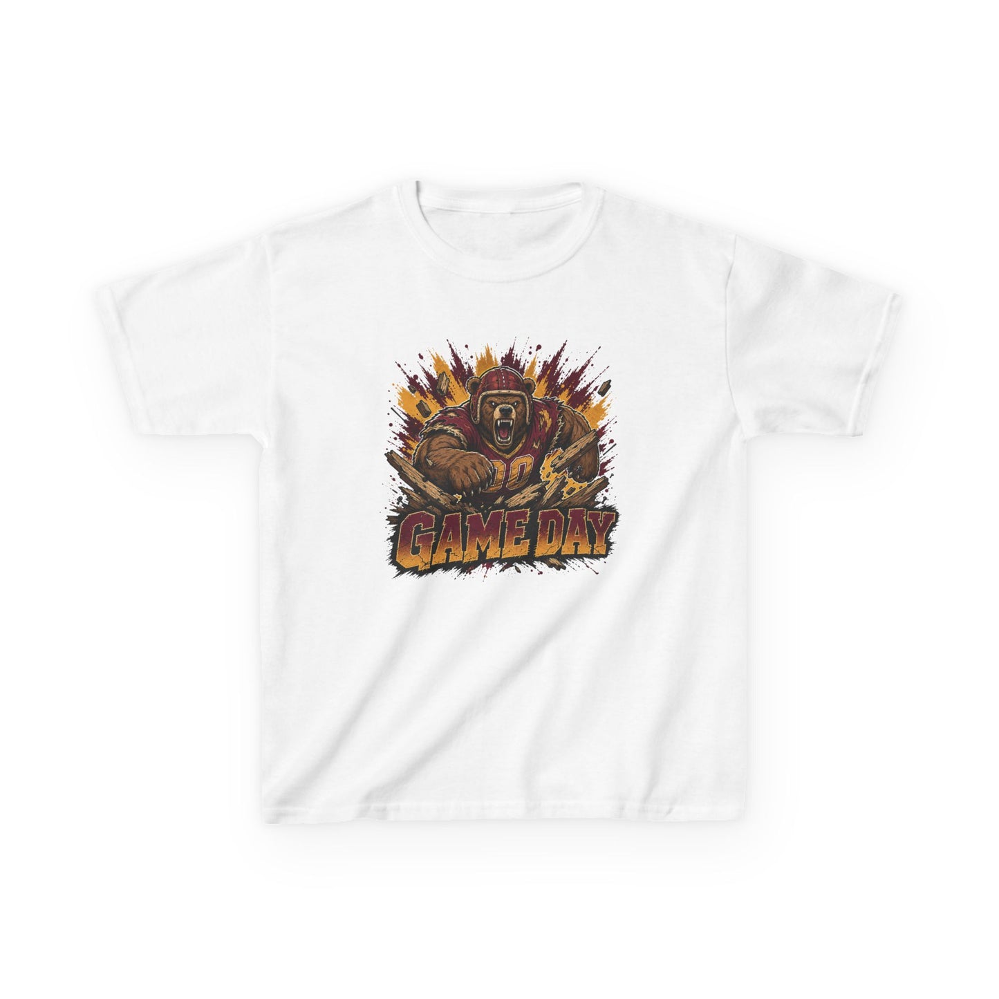 Kids Football "Game Day" T-Shirt - Fierce Bear Player Graphic