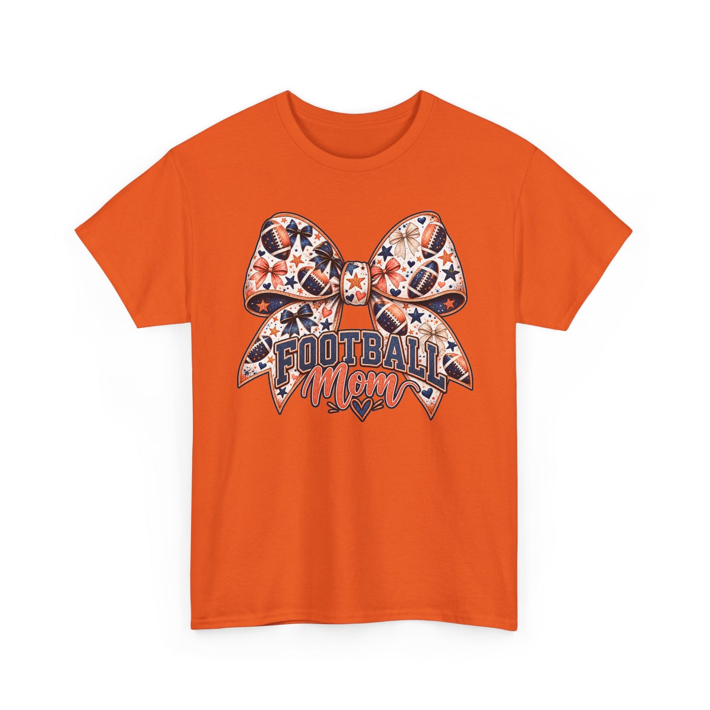 Football Mom Tee — Floral Bow Game Day Shirt