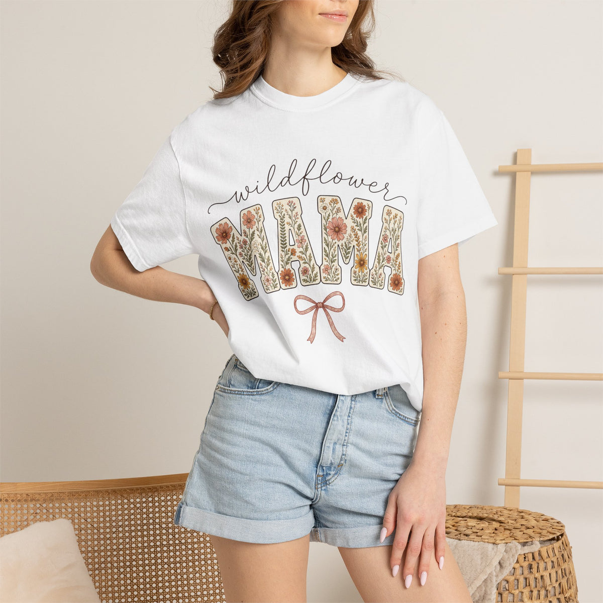 Mama Wildflower T-Shirt — Floral 'wildflower MAMA' Mother's Day Tee