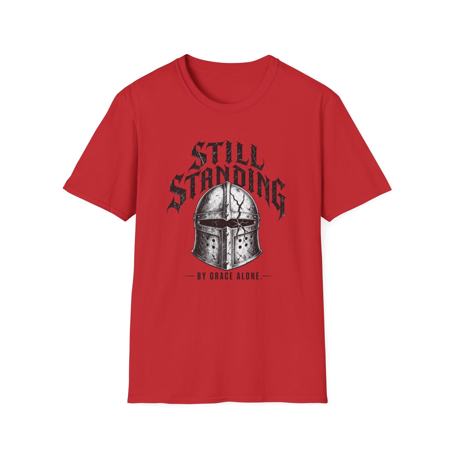 Still Standing Helmet T-Shirt — Viking/Medieval Warrior Graphic Tee