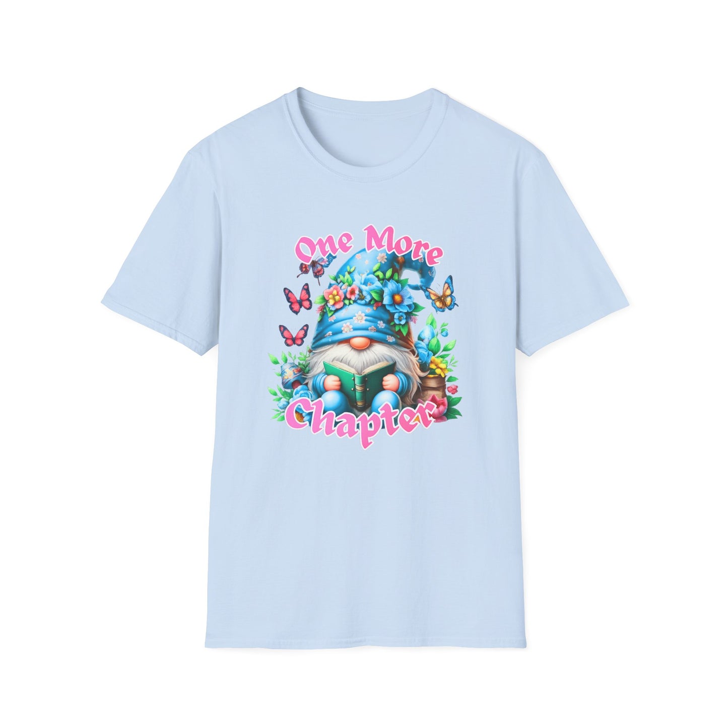 T‑Shirt — “One More Chapter” Reading Gnome Graphic Tee