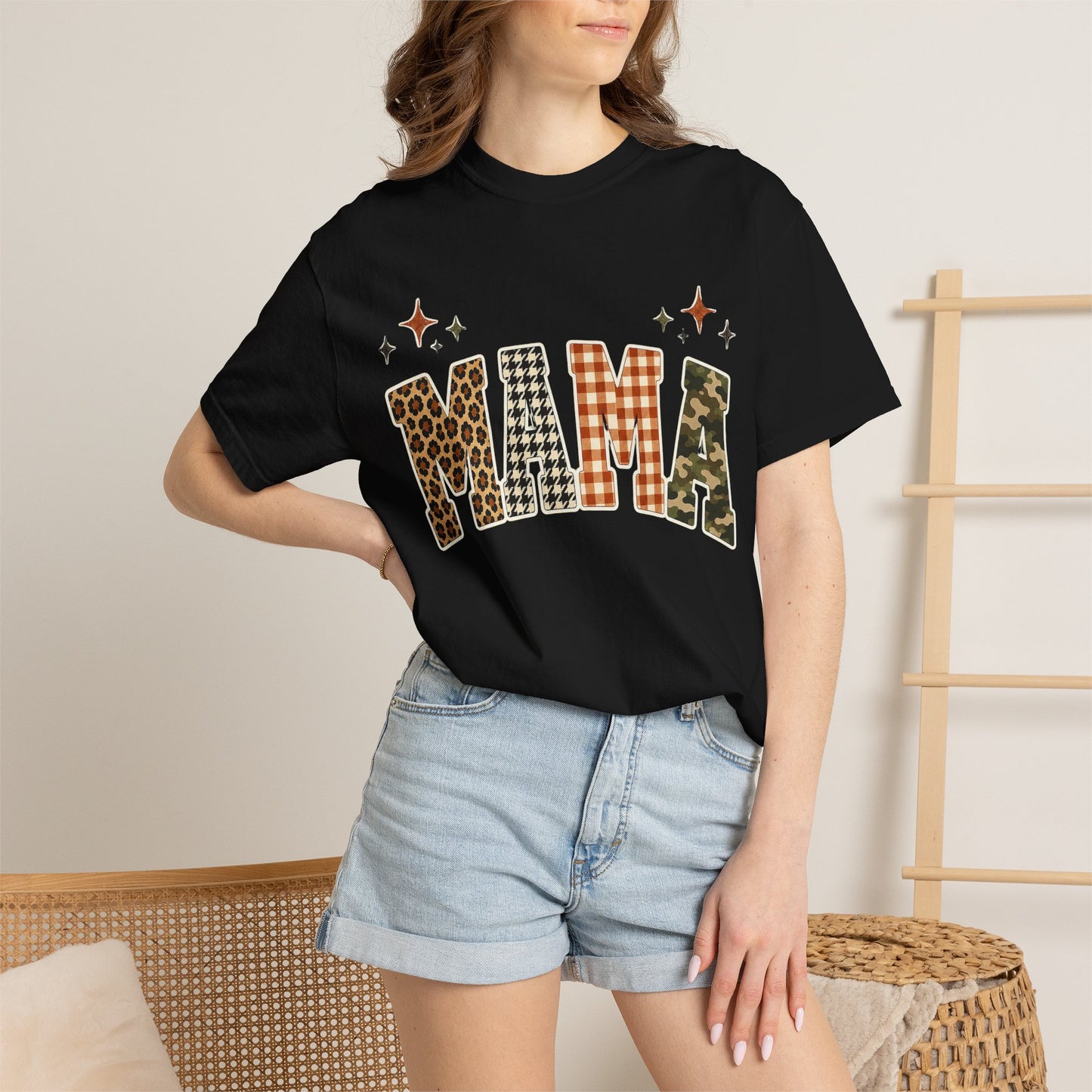 Mama Leopard Camo Graphic T-Shirt
