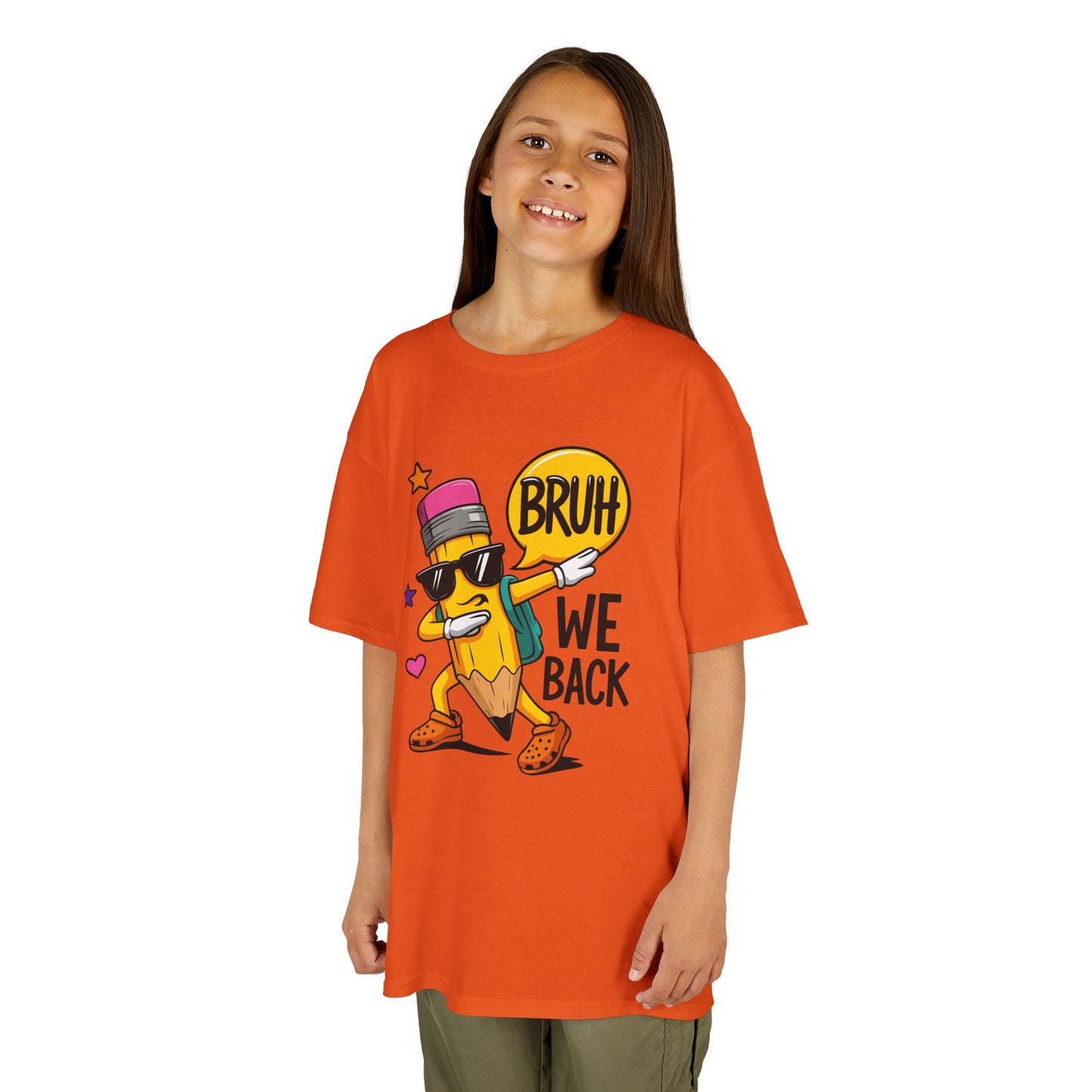 Kids T-Shirt — 'Bruh We Back' Fun Dancing Snack Graphic