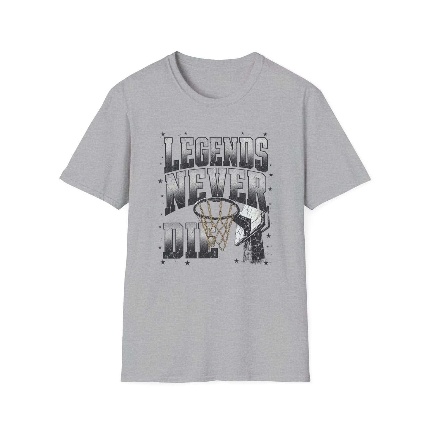 Legends Never Die Basketball T-Shirt — Vintage Court Graphic Tee