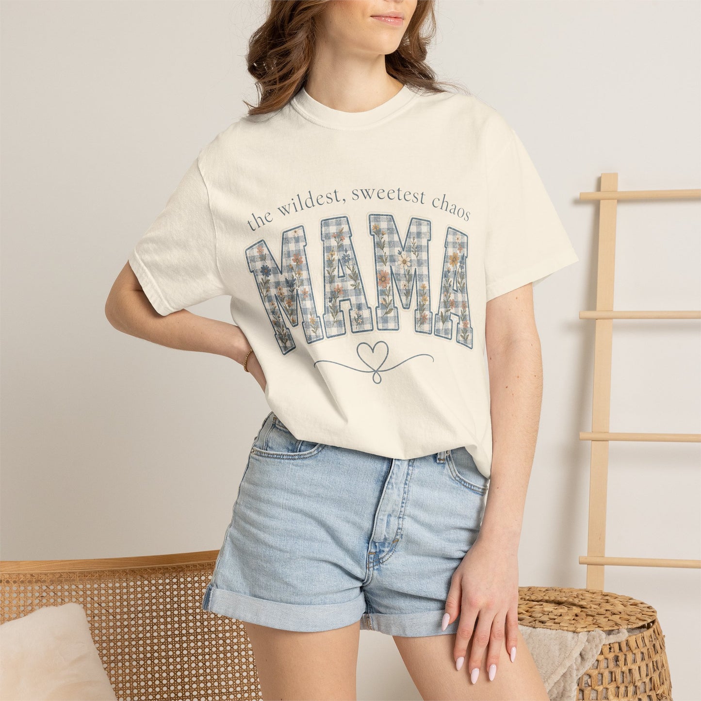 Mama Plaid Tee — "The Wildest, Sweetest Chaos" Mother's Day T-Shirt