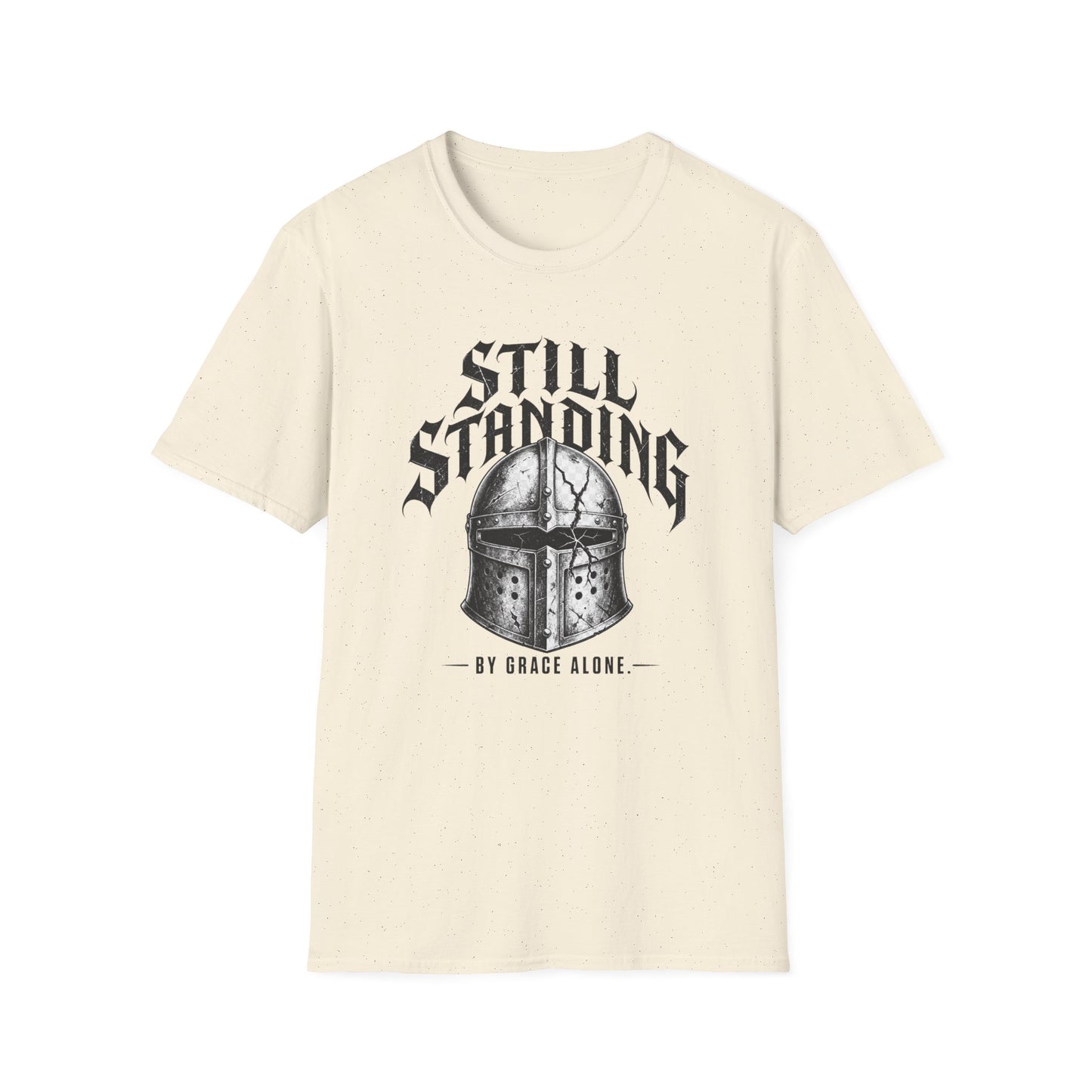 Still Standing Helmet T-Shirt — Viking/Medieval Warrior Graphic Tee