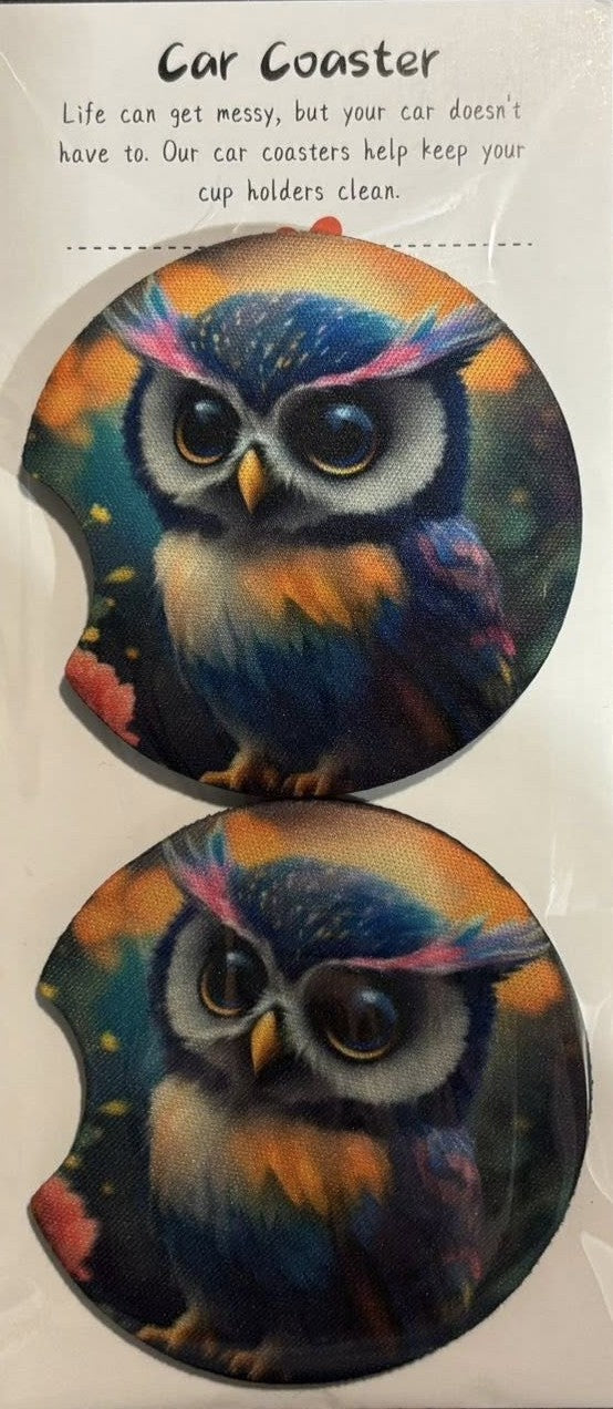 Owl Car Coasters